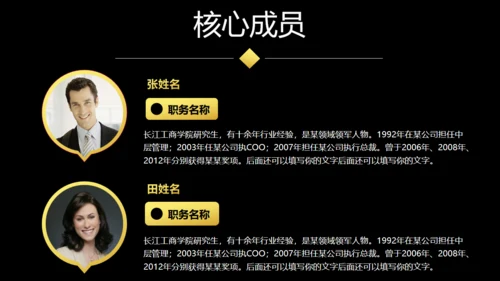 大气商业融资创业计划书商务通用PPT模板