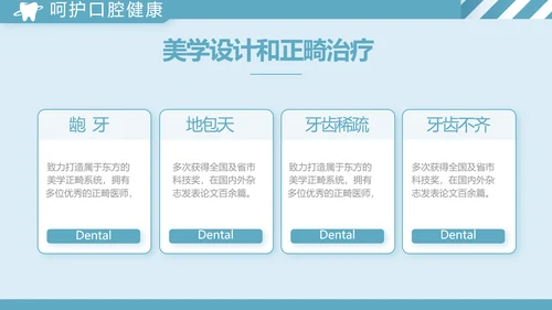 蓝色简约牙科工作总结汇报动态PPT