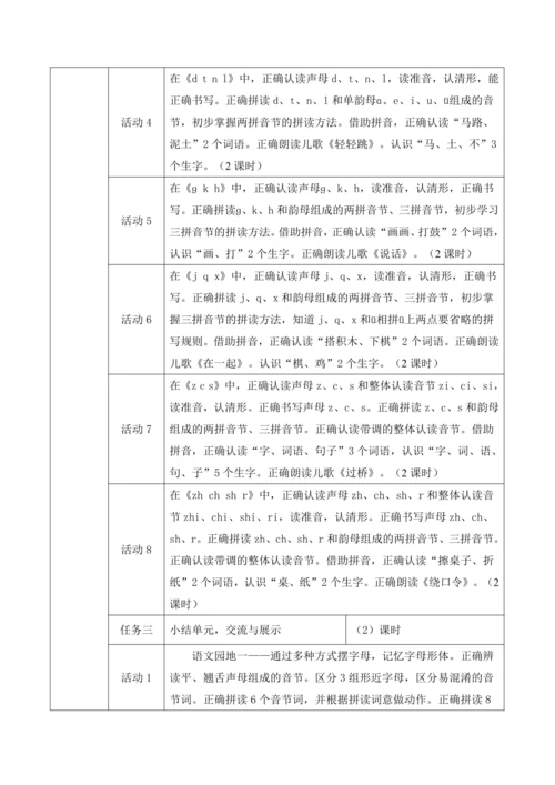 【新课标】统编版语文一上第2单元大单元解析与规划