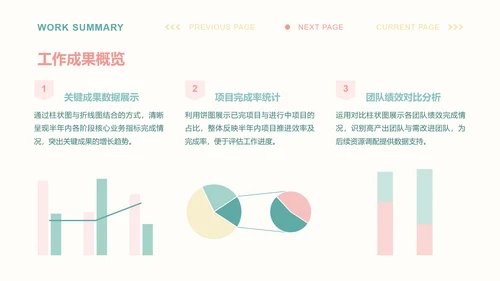 卜卜猫彩色简约风工作总结