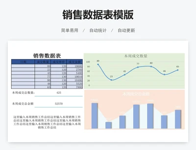 销售数据表模版