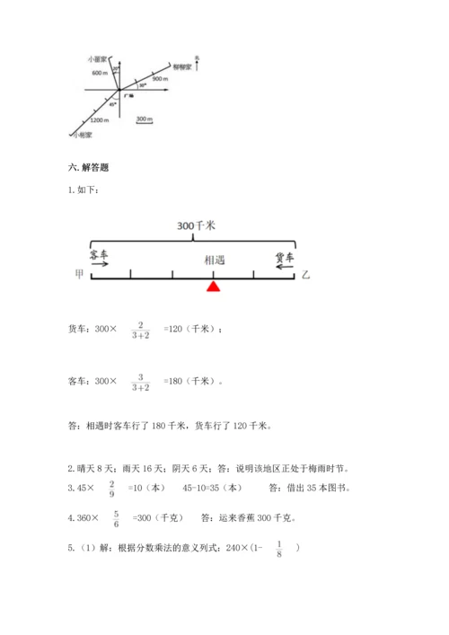 人教版六年级上册数学期中测试卷精品（名师系列）.docx