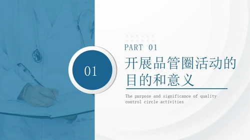深蓝色微粒体风品管圈活动在护理质量管理中的应用PPT模板品管圈医疗质量管理品管圈