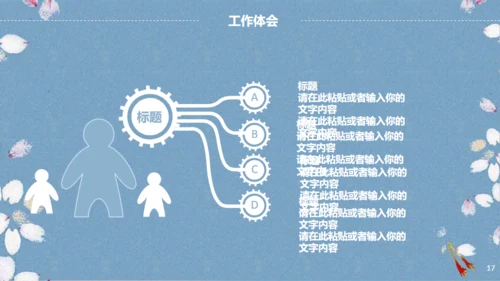 素雅樱花飞舞背景工作汇报通用PPT模版