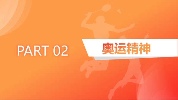 中国加油奥运精神羽毛球教育ppt模板