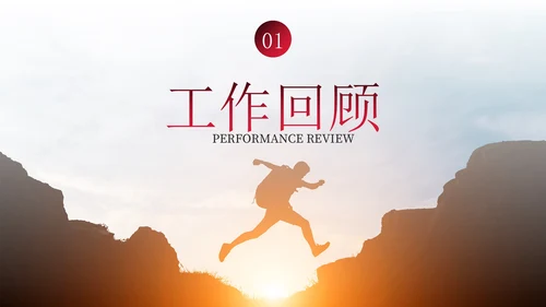 实景励志标语销售工作总结PPT模板