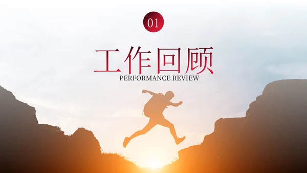 实景励志标语销售工作总结PPT模板