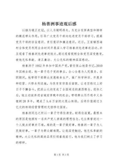 杨善洲事迹观后感.docx