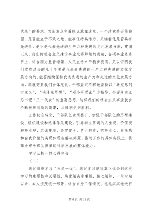 学习三抓一促心得体会.docx