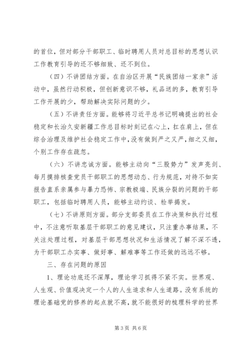 学转促自查自省践行忠诚组织生活会对照检查材料.docx