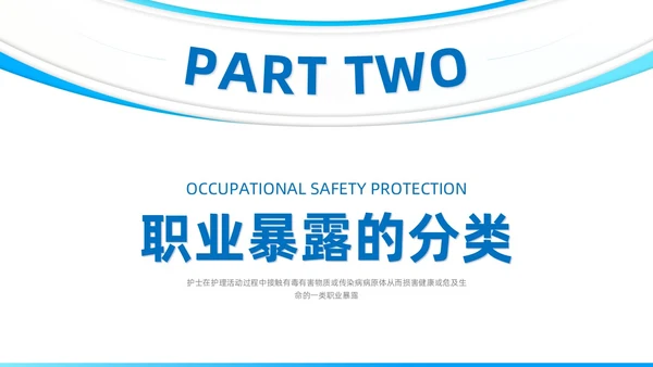 蓝色系商务简约护士职业安全防护PPT课件职业健康知识培训