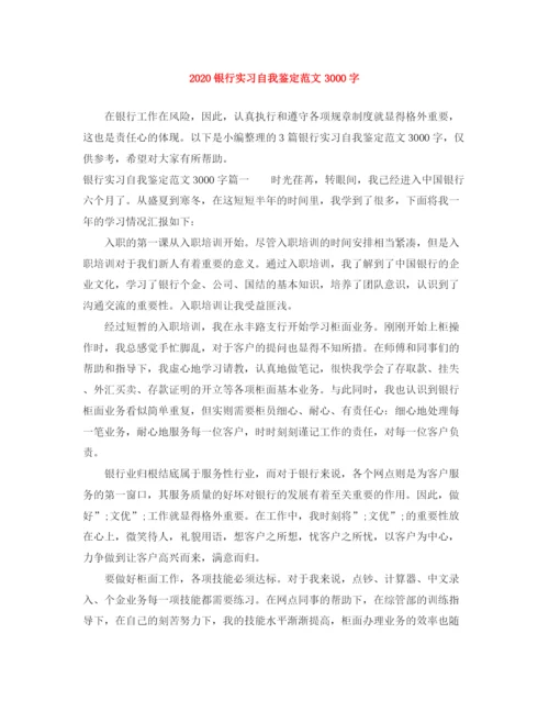 精编之银行实习自我鉴定范文3000字.docx