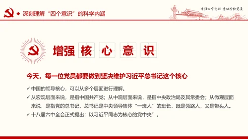 增强四个意识争做合格党员PPT模板