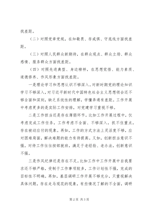 8主题教育组织生活会自我检视剖析材料.docx