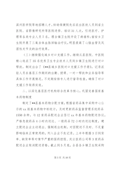 卫生局某年上半年工作总结范文.docx
