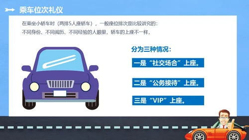 商务礼仪乘车礼仪培训通用PPT模板