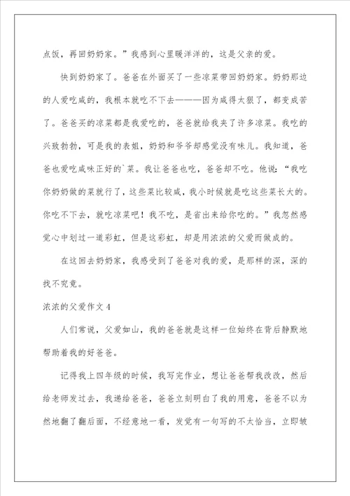 浓浓的父爱作文