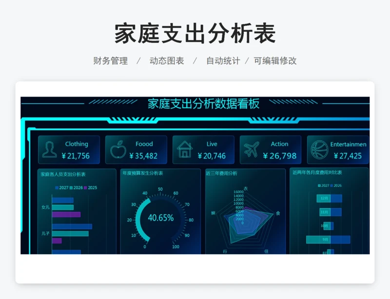 家庭支出分析表