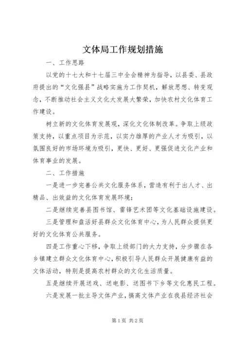 文体局工作规划措施.docx