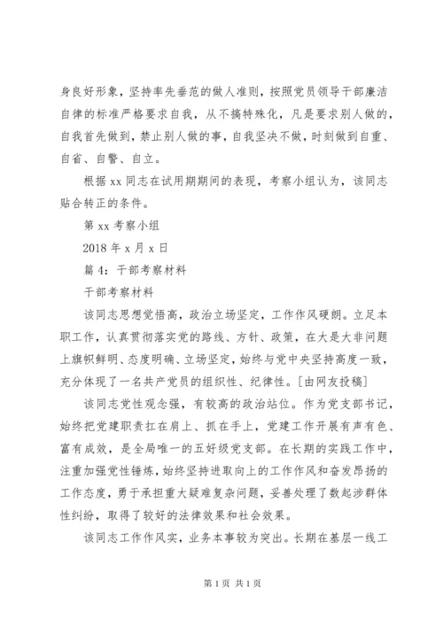 干部考察材料(优选30篇).docx