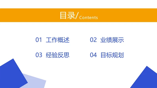总结目录25页合集PPT模板