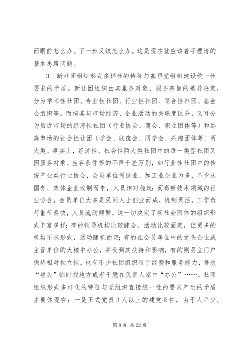 新社团组织党建研究思考.docx