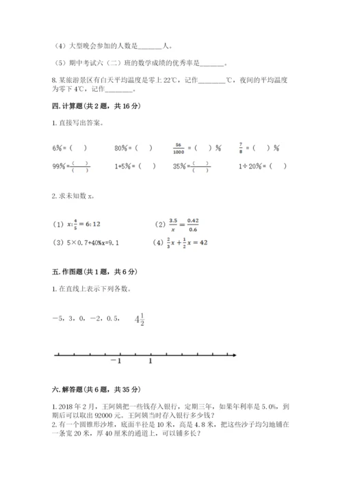 永靖县六年级下册数学期末测试卷标准卷.docx