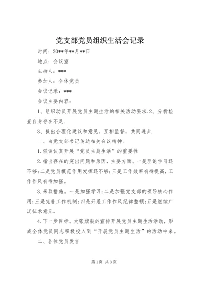 党支部党员组织生活会记录.docx