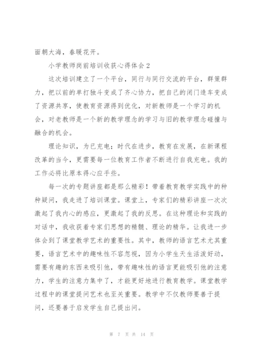 小学教师岗前培训收获心得体会.docx
