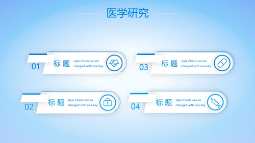 蓝色简约大方医疗行业工作汇报动态PPT模板