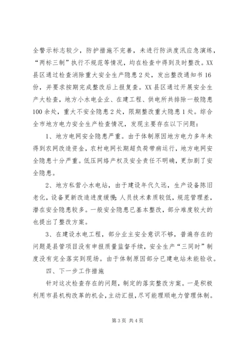地方电力安全生产大检查情况汇报.docx