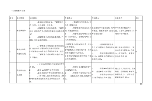 《配电网及自动化》课程标准(高职).docx