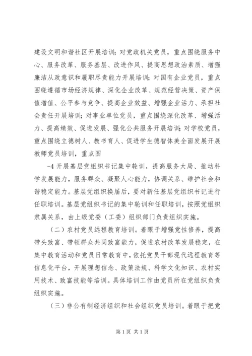 XX省贯彻《XX年XX年全国党员教育培训工作规划》的实施意见.docx