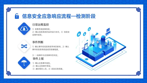 蓝色古风卡通信息安全应急培训PPT课件