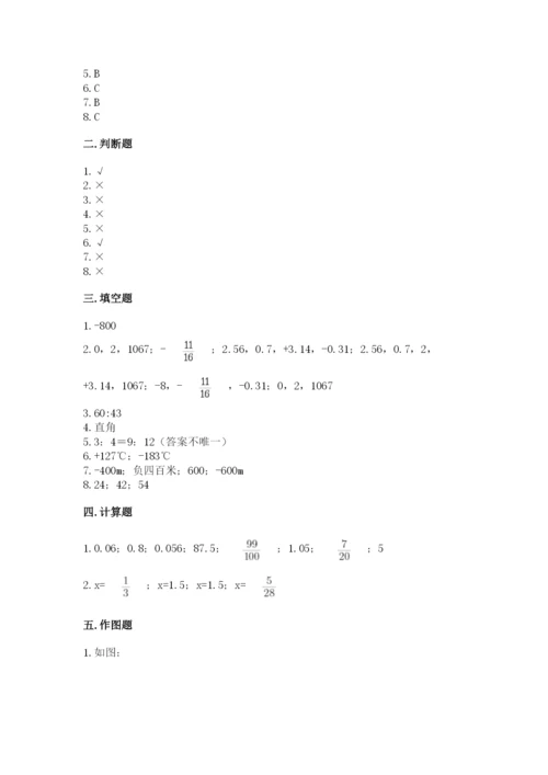 沪教版小学数学六年级下册期末检测试题及完整答案（名师系列）.docx
