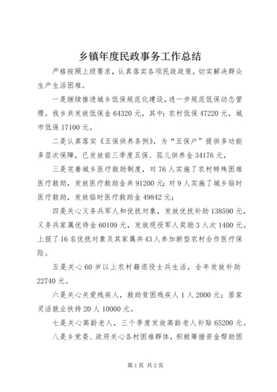 乡镇年度民政事务工作总结.docx