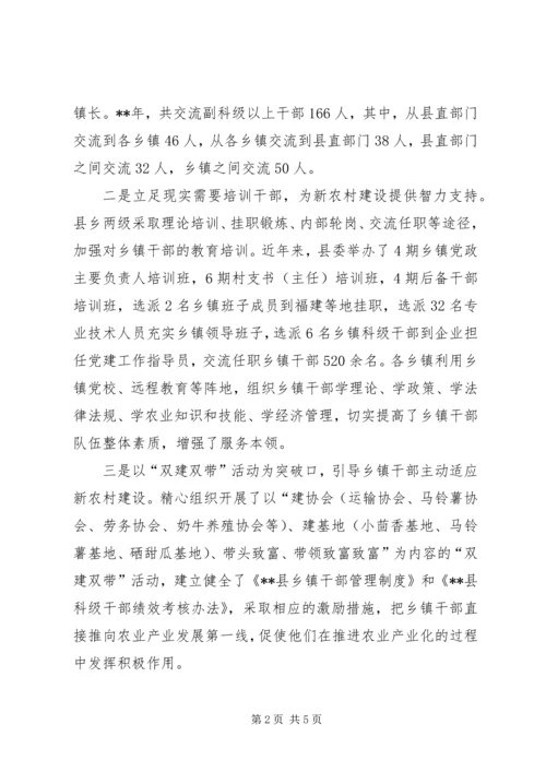 乡镇干部队伍建设情况报告.docx