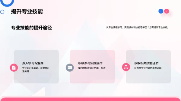蓝粉简约风大学生职业生涯规划