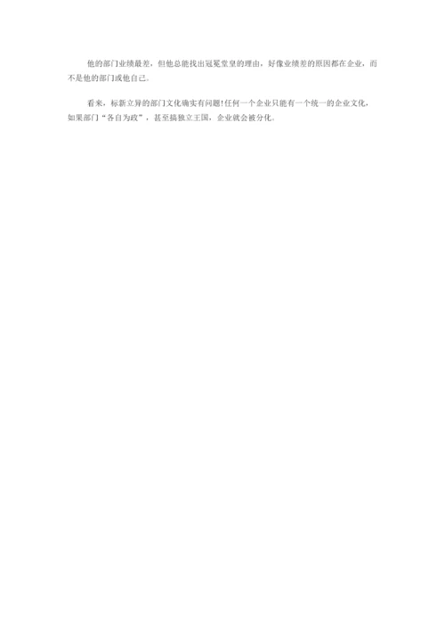 部门文化可能导致企业分化.docx