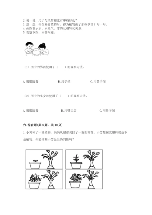 教科版一年级上册科学期末测试卷（全国通用）.docx