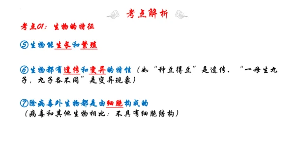 1.1 认识生物 2023-2024学年七年级生物上学期期末考点大串讲（人教版）(共19张PPT)