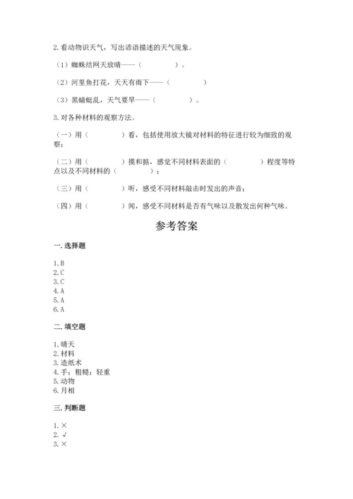 教科版二年级上册科学期末测试卷【培优】.docx