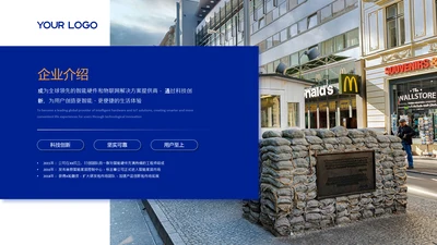 蓝色商务风图文企业介绍