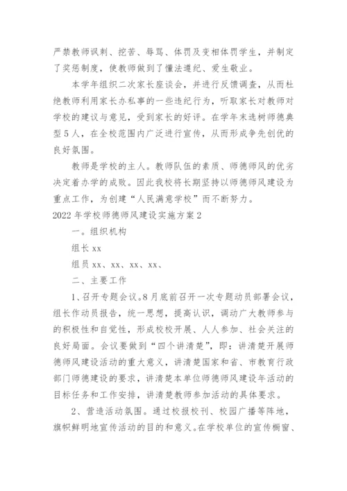 学校师德师风建设实施方案.docx