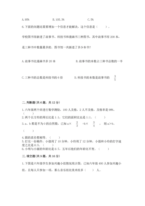 小学数学六年级上册期末测试卷及完整答案【名师系列】.docx