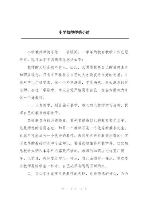 小学教师师德小结.docx