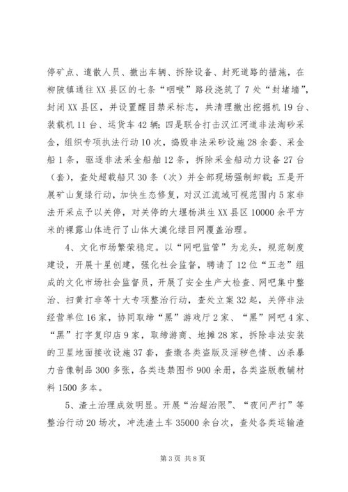 县综合执法局社会管理综合治理工作报告.docx