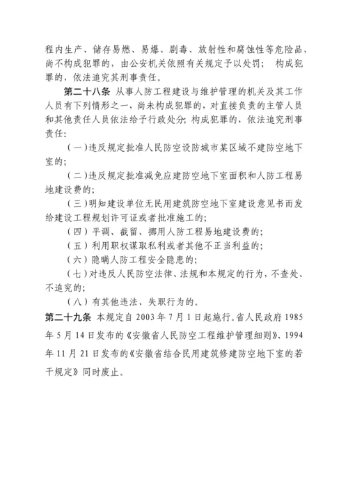 安徽省人民防空工程建设与维护管理规定.docx