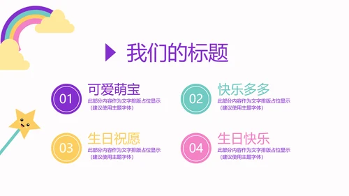 粉色生日快乐电子相册动态PPT模板