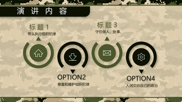 迷彩风部队军事工作总结汇报动态PPT